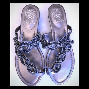 Vince Camuto womens sandals sz 7 silver black